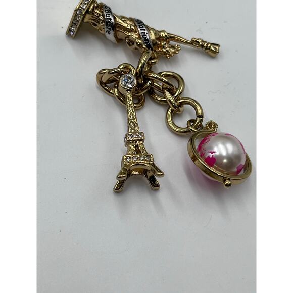 Juicy Couture Statue of Liberty Pink World Globe Eiffel Tower Travel Charms - Picture 7 of 8